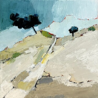 Peinture intitulée "Chemin" par Jean-Luc Saint-Martin, Œuvre d'art originale, Huile Monté sur Châssis en bois