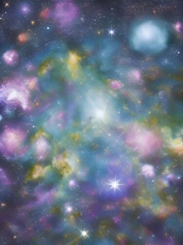 Digital Arts titled "Stellar Dreams. Cos…" by Meahau, Original Artwork, AI generated image