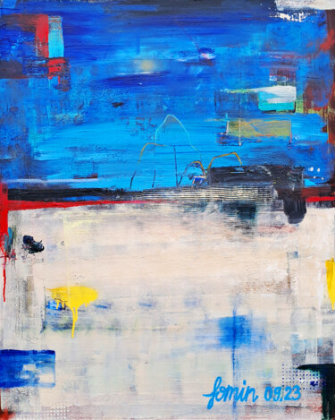 Painting titled "Abstraction #4" by Simon Somin, Original Artwork, Acrylic