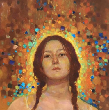 绘画 标题为“Leyla” 由Natalya Chepulskaya, 原创艺术品, 油 安装在纸板上