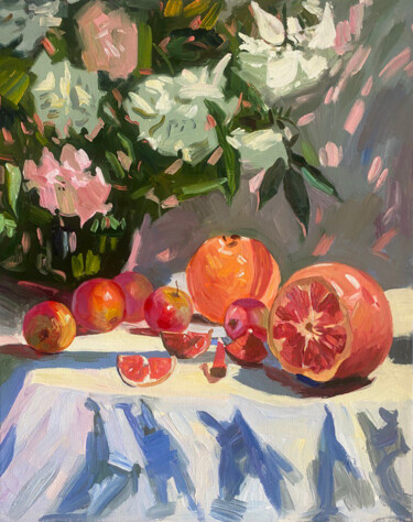 绘画 标题为“Still life with app…” 由Oksana Sedlecka, 原创艺术品, 油