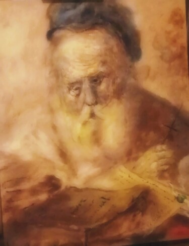 绘画 标题为“D'après Jan Lievens…” 由Amazeigh Bouzékri, 原创艺术品, 油