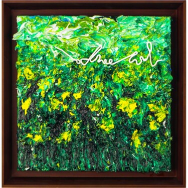 Painting titled "Humming Letter #108" by Ji-An Kwon, Original Artwork, Acrylic Mounted on Wood Stretcher frame