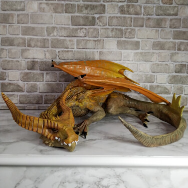 雕塑 标题为“Dragon big sculpture” 由Alexandr Subbotin, 原创艺术品, 聚合物粘土