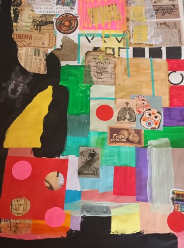 Collages intitulée "Kolner 1" par Ronnie Kolner, Œuvre d'art originale, Collages