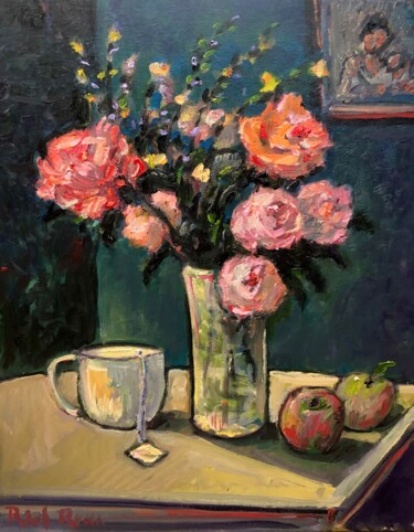 FLOWERS FOR MOTHERS DAY Schilderij getiteld "FLOWERS FOR MOTHERS…" door Richard Flynn Flynn, Origineel Kunstwerk, Olie