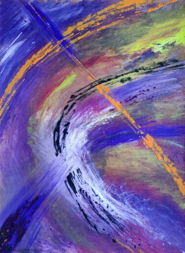 "Floating in purple…" başlıklı Tablo Milto Sideris tarafından, Orijinal sanat, Akrilik