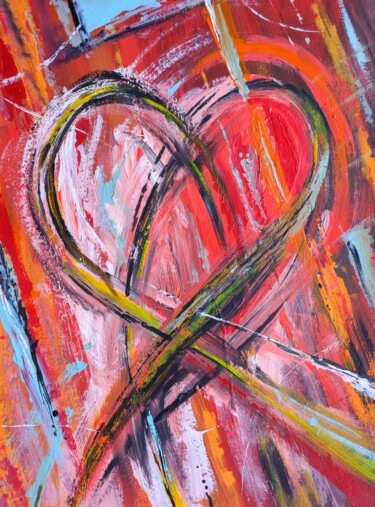 Painting titled "Love love love" by Milto Sideris, Original Artwork, Acrylic