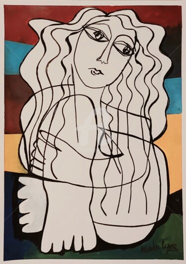 Peinture intitulée "Sans titre 3" par Alexandre Lepage, Œuvre d'art originale, Acrylique Monté sur Autre panneau rigide