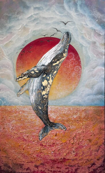 绘画 标题为“"To the sun that be…” 由Yuliia Kiselova, 原创艺术品, 丙烯 安装在木质担架架上