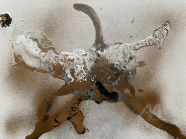 Painting titled "TENTACULES" by Laurence Thomas-Thiebau, Original Artwork, Acrylic Mounted on Wood Stretcher frame