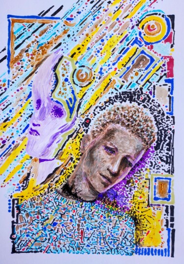 Schilderij getiteld "Daydream of revenge" door Milto Sideris, Origineel Kunstwerk, Acryl