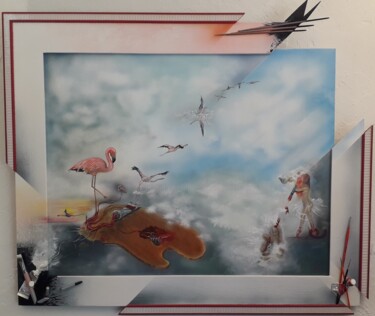 Peinture intitulée "PEINTURE FLAMANDE" par Hervé Sibourg, Œuvre d'art originale, Huile Monté sur Châssis en bois