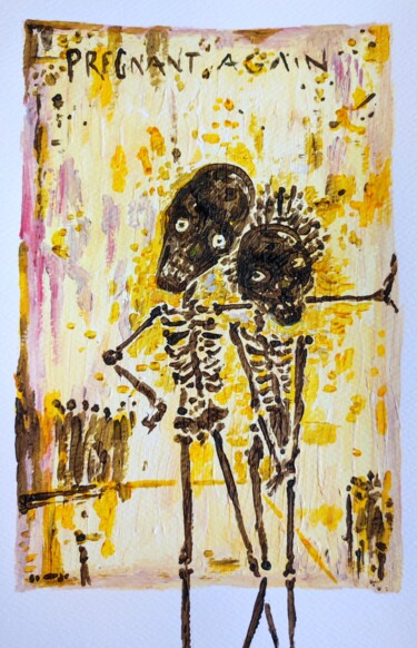 Peinture intitulée "Unexpected pregnancy" par Milto Sideris, Œuvre d'art originale, Acrylique