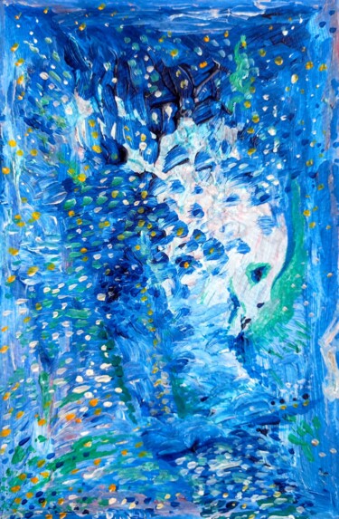 Pittura intitolato "-Touching the edge-" da Milto Sideris, Opera d'arte originale, Acrilico