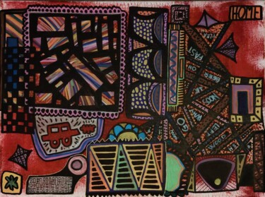 Peinture intitulée "My livingroom" par Alice Martinelli, Œuvre d'art originale, Acrylique Monté sur Châssis en bois