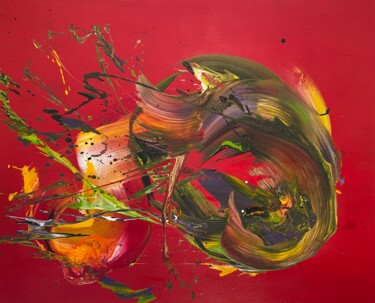Peinture intitulée "Origine fauve" par Sylvaine Lebreton, Œuvre d'art originale, Acrylique Monté sur Châssis en bois