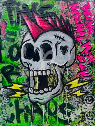 Peinture intitulée "Being Normal Must S…" par Luana Venson, Œuvre d'art originale, Acrylique Monté sur Châssis en bois