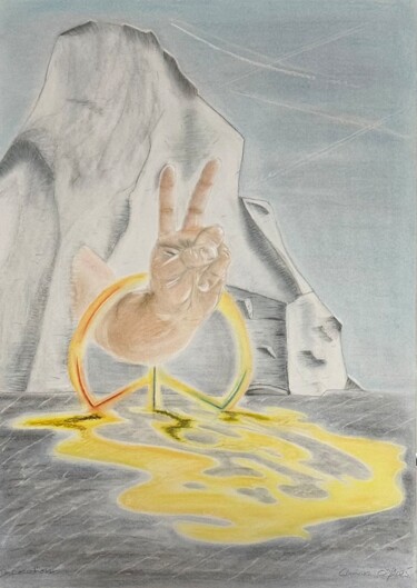 Dessin intitulée "Desperation" par Christian Hetzel, Œuvre d'art originale, Pastel