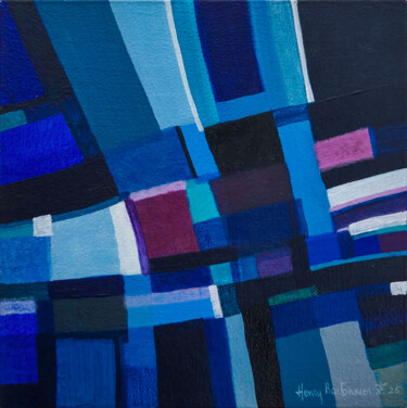 Painting titled "48-8" by Henry Bartonnier, Original Artwork, Acrylic Mounted on Wood Panel