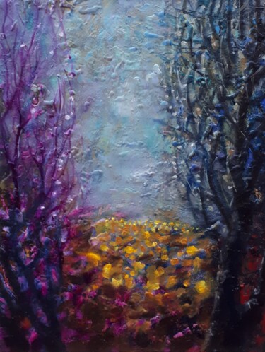 Peinture intitulée "Les êtres en impesa…" par Frédéric Letrun, Œuvre d'art originale, Huile Monté sur Panneau de bois