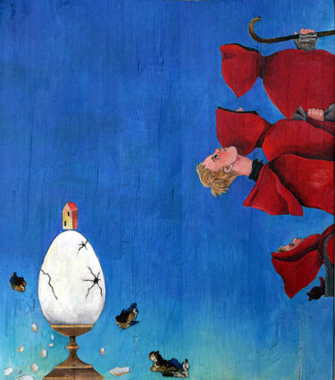 绘画 标题为“Children's Crusade,…” 由Pavlovskydesign Metal And Painting, 原创艺术品, 丙烯