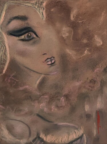 Dessin intitulée "Bernadette" par Olesya Nikolaeva, Œuvre d'art originale, Pastel