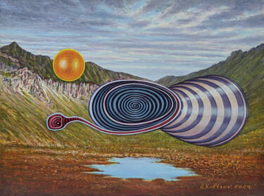 绘画 标题为“Mountain echo.” 由Oleksandr Koltsov, 原创艺术品, 丙烯