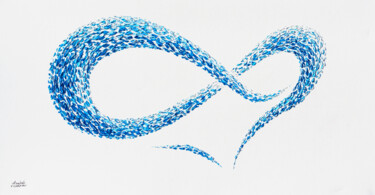 Pittura intitolato "Infinity Love" da Anatoli Voznarski, Opera d'arte originale, Acrilico