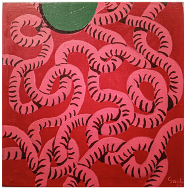 Painting titled "Time and space_01" by Joshua Akinnifesi, Original Artwork, Acrylic