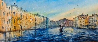 Peinture intitulée "Grand Canal Venice" par Olga Drozdova, Œuvre d'art originale, Aquarelle