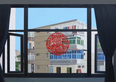 Peinture intitulée "寄语清晨No.1" par Dikun Sun, Œuvre d'art originale, Huile Monté sur Châssis en bois