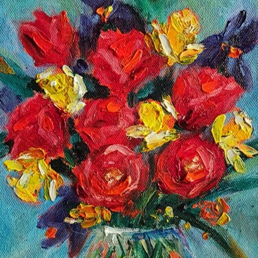 绘画 标题为“Spring flowers oil…” 由Atalia, 原创艺术品, 油