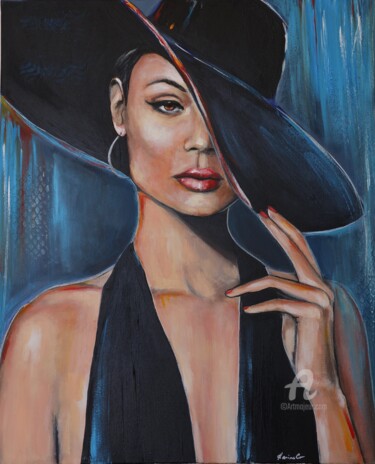 Pittura intitolato "Femme fatale" da Karine Colombani (KARINECO'ART), Opera d'arte originale, Acrilico Montato su Telaio per…