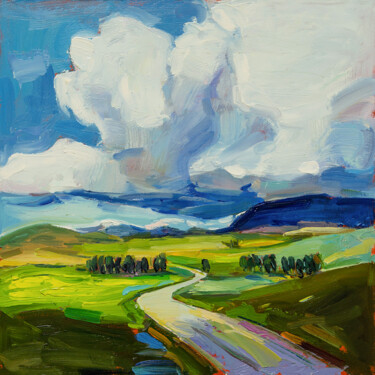 Peinture intitulée "Summer Landscape 10" par Daria Zavadenko, Œuvre d'art originale, Huile