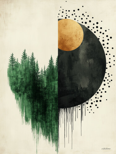 数字艺术 标题为“Woods 3” 由Nikaleona, 原创艺术品, 数字油画