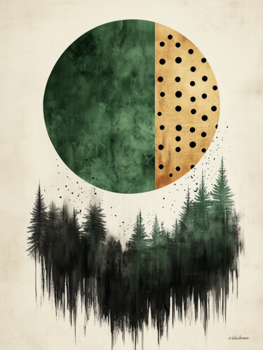 Arts numériques intitulée "Woods 9" par Nikaleona, Œuvre d'art originale, Peinture numérique