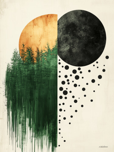 Arts numériques intitulée "Woods 10" par Nikaleona, Œuvre d'art originale, Peinture numérique