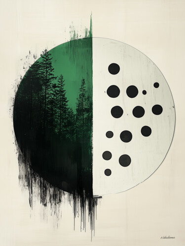 Arts numériques intitulée "Woods 16" par Nikaleona, Œuvre d'art originale, Peinture numérique