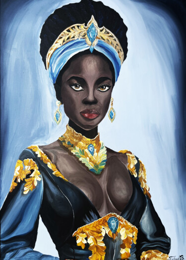Painting titled "Queen of Sheba" by Tusya Lav, Original Artwork, Acrylic