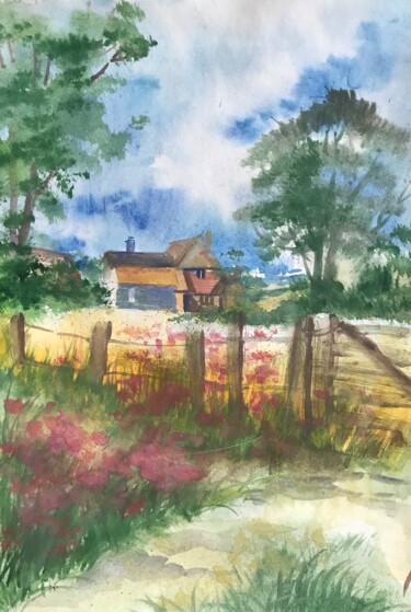 Painting titled "Another Day" by Anastasija Terskiha, Original Artwork, Watercolor