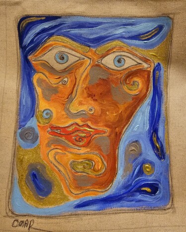 Painting titled "A hopeful look" by Omar Yousef Alrashed, Original Artwork, Acrylic