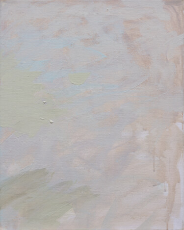 5.1 Abstract floral acrylic painting in grey 绘画 标题为“5.1 Abstract floral…” 由Oxerma, 原创艺术品, 丙烯 安装在木质担架架上