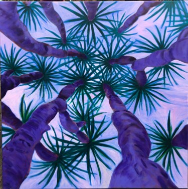 Peinture intitulée "Dragonnier" par Fabienne Choyau, Œuvre d'art originale, Acrylique Monté sur Châssis en bois