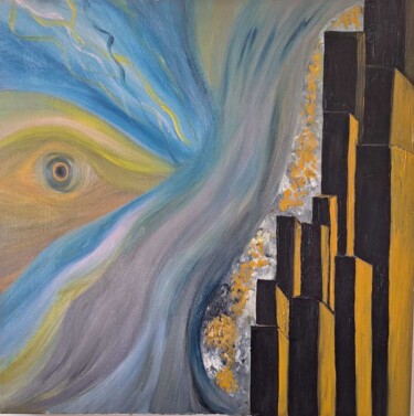Movimento e Estagnação – O Fluxo e o Bloqueio da Vida Peinture intitulée "Movimento e Estagna…" par Neilon Batista, Œuvre d'art originale, Huile
