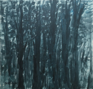Malerei mit dem Titel "Balade matinale en…" von Camille Rouschmeyer, Original-Kunstwerk, Acryl