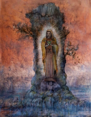 绘画 标题为“The altar that natu…” 由Alberto Thirion, 原创艺术品, 油