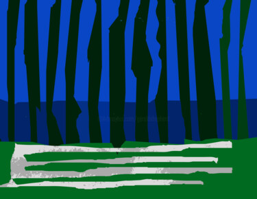 数字艺术 标题为“On The Forest Edge…” 由Gerald Shepherd F.F.P.S., 原创艺术品, 数字油画