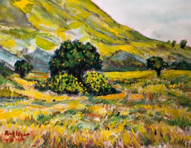 Painting titled "OPEN SPACE SAN JUAN…" by Richard Flynn Flynn, Original Artwork, Watercolor