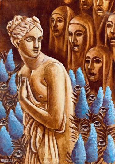 "Who am I?" başlıklı Tablo Neonila Korotash tarafından, Orijinal sanat, Petrol Ahşap Sedye çerçevesi üzerine monte edilmiş